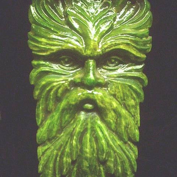 Sabio Viejo Hombre Verde Colgante de Pared Decoración Celta para el Hogar Gótico Pagano Gran Jardín Bosque Hombre Naturaleza Cara Verde Árbol Grande Espíritu Decoración de Interiores