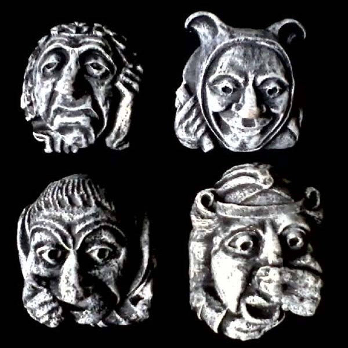 Oxford Chapel Gargoyles Set of Four Wall Hanging Pagan Jester Whimsical Funny Open Mouth Man Nose Face Grotesque Celtic Home Garden Decor - Etsy