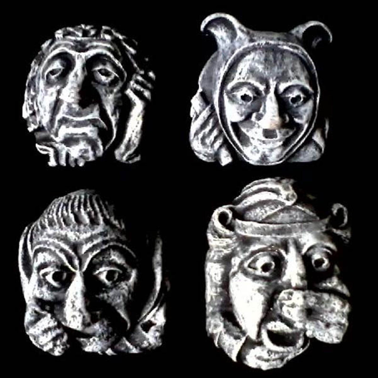 Oxford Chapel Gargoyles Set of Four Wall Hanging Pagan Jester Whimsical ...