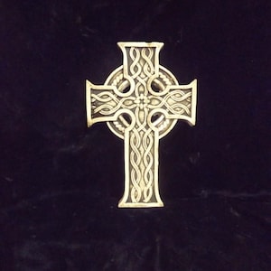Celtic Cross Wall Hanging Medium 5 Plaque Renaissance Medieval Ornate Irish Knot Spiritual Gift Home Garden Church Decoration Gothic Decor