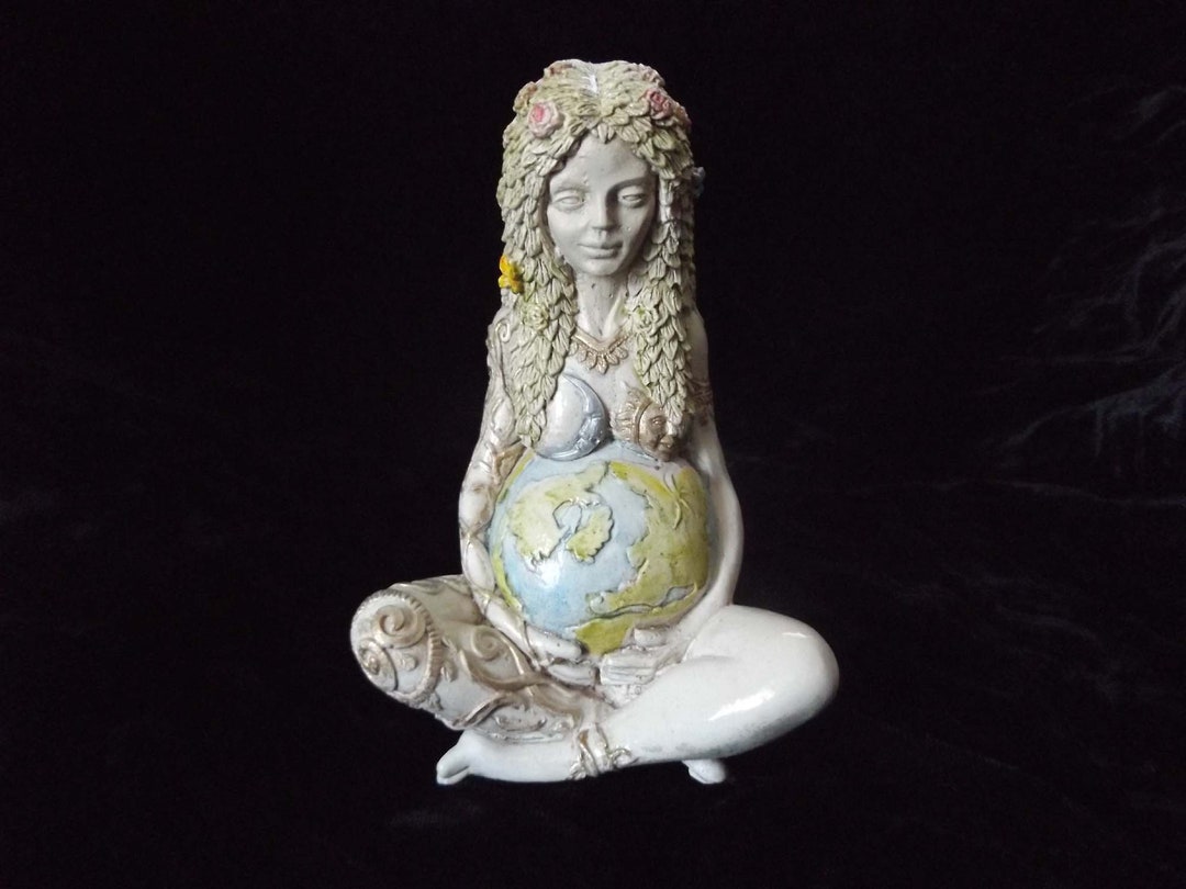 Small Ethereal Mother Earth Gaia Art Statue Painted Figurine 17.5cm