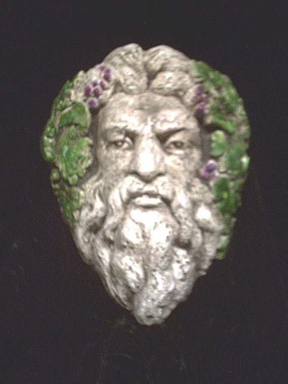 18/" Bacchus Wine Greek Mythical Wall Plaque Green Man Home Garden Decor