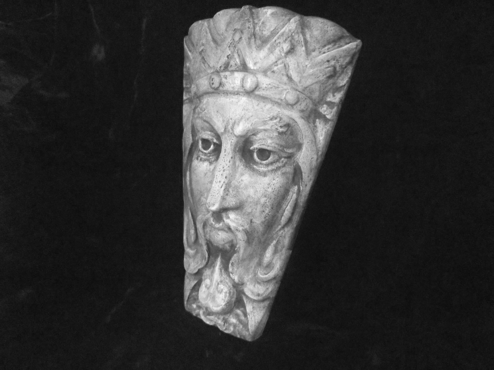 King Face Plaque, Keystone Wall Hanging, Celtic Medieval Man Face ...