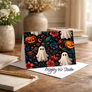 Digital PNG Bundle Dark Floral Ghosts Pumpkins Illustrations 3600x3600 300 DPI Clipart Set
