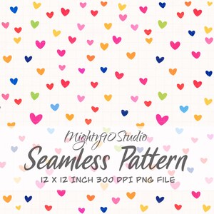 Soft Stripe Hearts Seamless Frame Bundle | Pastel Pink PNG Patterns