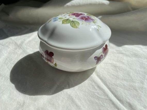 Vintage Porcelain Trinket Box, San Francisco Music Box Co.