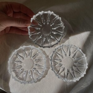 Vintage Crystal Coaster Set of 3 - Princess Bavarian