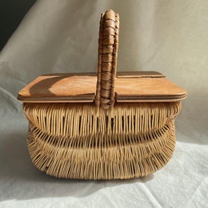 Vintage Miniature Wicker Basket