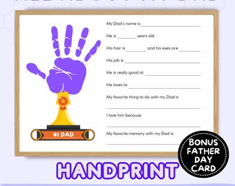 Father's Day Handprint Art: 'All About My Dad' Interview (PDF)