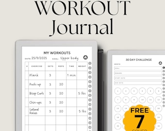 Workout Tracker for reMarkable Move: Exercise Log with Hyperlinked PDF