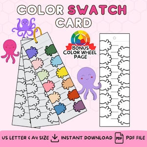Blank Color Swatch Card Template: Alcohol Marker Chart (PDF)