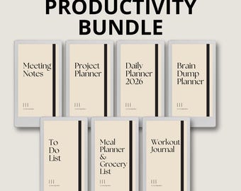 reMarkable Move Templates Productivity Bundle: 2026 Planner, Notes, Journal (Digital PDF)