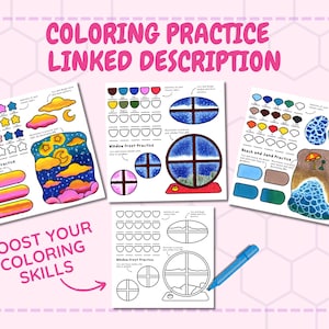 How to Color Patterns Coloring Practice Techniques Page Step by Step ...