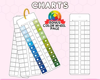 Color Swatch Chart Template Marker and Paint Test Sheet 24 Color Layout Printable (PDF)