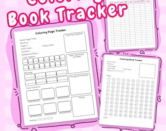 Coloring Book Tracker Printable Coloring Progress Log PDF Download