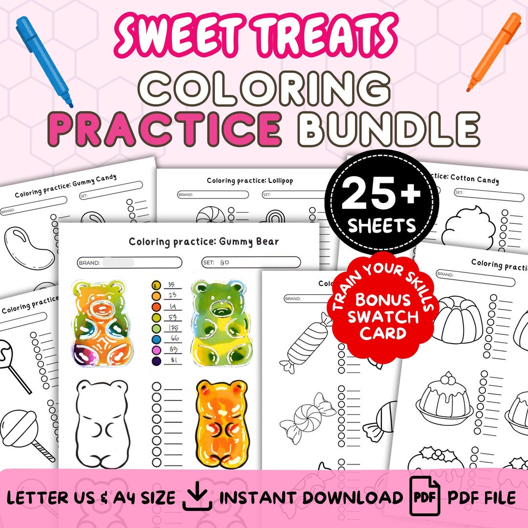 Coloring Practice Sheets How to Draw Patterns, Blending & Texture PDF ...