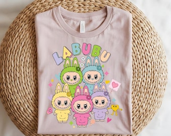 Labubu PNG Clipart, Cute Kawaii Cartoon Character, labubu png, Coquette Pink Doll for Kids, T-Shirt Design Sublimation, Instant Download