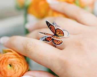 Monarch butterfly hot sale ring