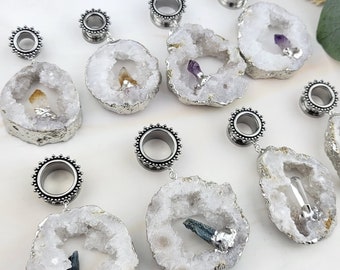 Geode Plugs and Tunnels - Wedding Gauges - 25mm Plugs - Ear Stretchers