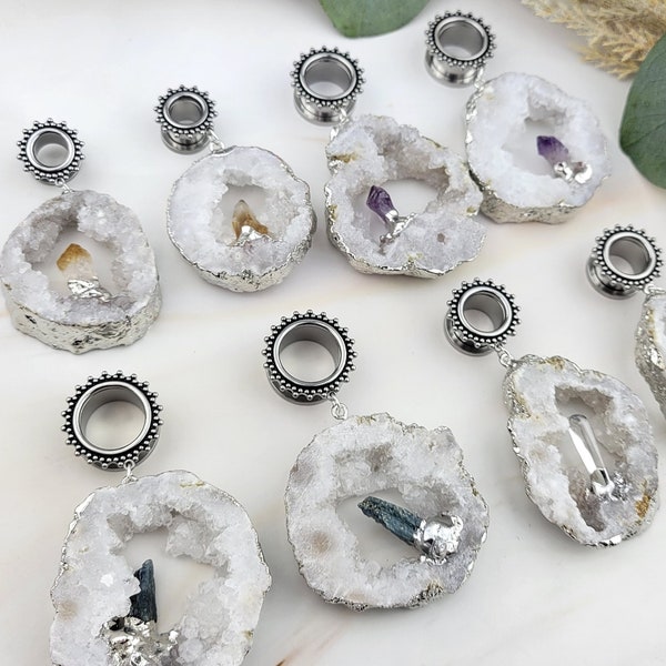 Geode Plugs and Tunnels - Wedding Gauges - 25mm Plugs - Ear Stretchers