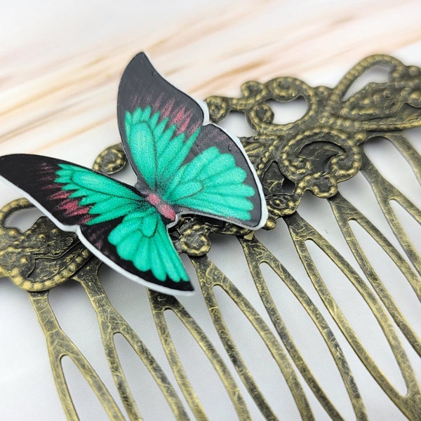 Butterfly Hair Comb - Decorative Hair Comb - Vintage Hair Comb