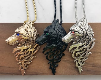 Wolf Necklace - Couples Necklace - Wiccan Jewelry - Viking Jewelry