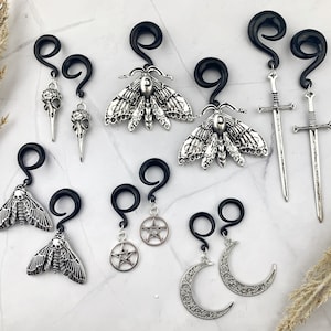 Gothic Ear Weights - Creepy Gothic Jewelry - Ear Tunnels - Dangle Plugs