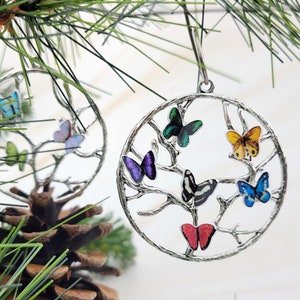 Butterfly Birthstone Ornament - Paper Butterflies - Personalized Family Tree - Hanging Tree Decor