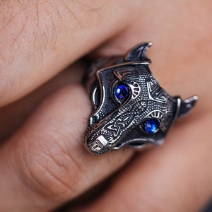 Wolf Ring Men's Ring Viking Jewelry Nordic Ring image 1