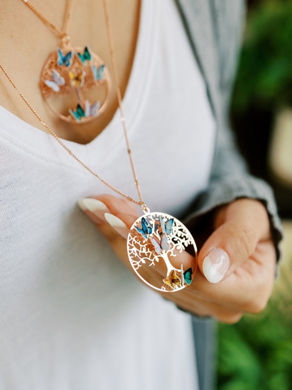 Butterfly Mother's Family Birthstone Pendant or Necklace Butterfly Mother's Family Birthstone Pendant or Necklace