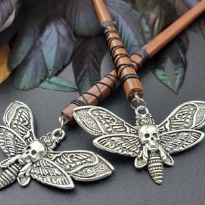 Moth Hair Stick - Hair Fork - Witchy Accessories - Bun Holder