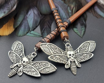 Moth Hair Stick - Horquilla para el cabello - Accesorios brujos - Soporte para moños