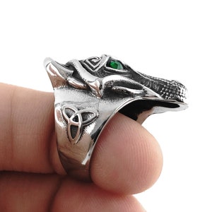 Wolf Ring Men's Ring Viking Jewelry Nordic Ring image 8