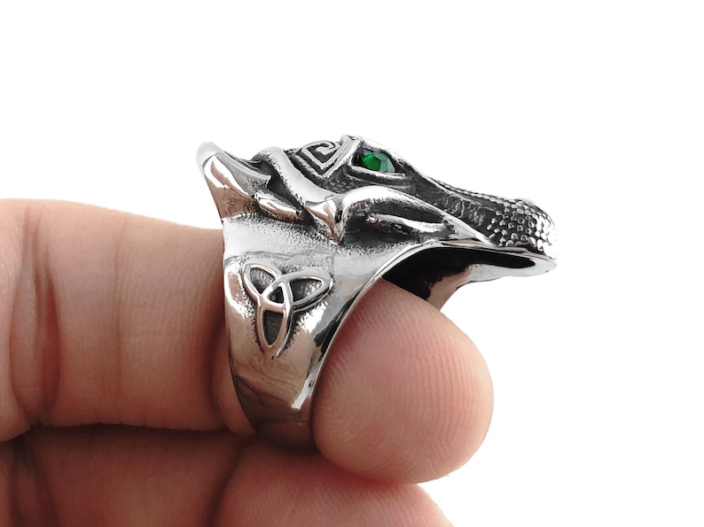 Wolf Ring Men's Ring Viking Jewelry Nordic Ring image 8