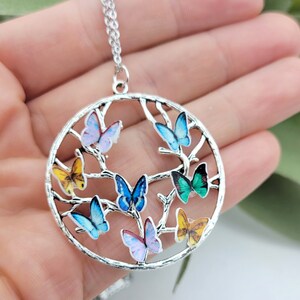 Birthstone Mother Necklace Personalized Mommy Necklace Mothers Birthday Gift Custom Mom Jewelry Butterfly Pendant 017 image 8