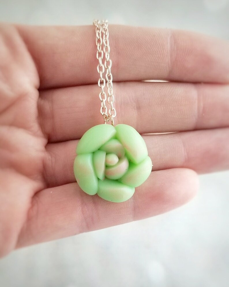 Succulent Necklace Plant Necklace Cactus Necklace Etsy