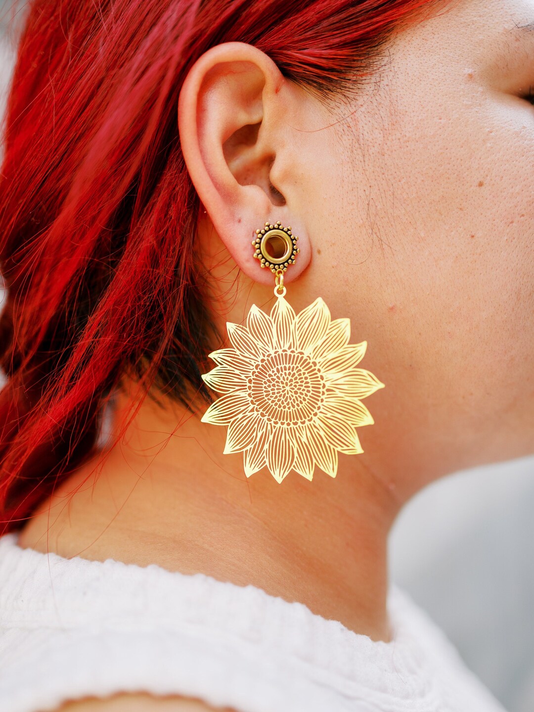 Sunflower Plugs Plugs and Tunnels Dangle Plugs Ear Tunnels Ear Gauges