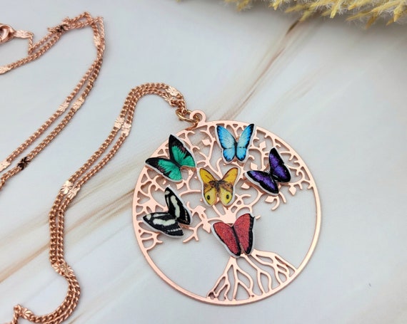 Butterfly Mother's Family Birthstone Pendant or Necklace Butterfly Mother's Family Birthstone Pendant or Necklace