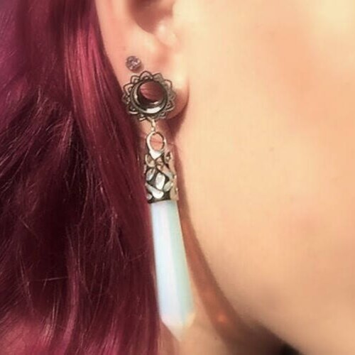 Ear Tunnels And Plugs Unique Ear Gauge Sizes Pretty Ear Gages Etsy