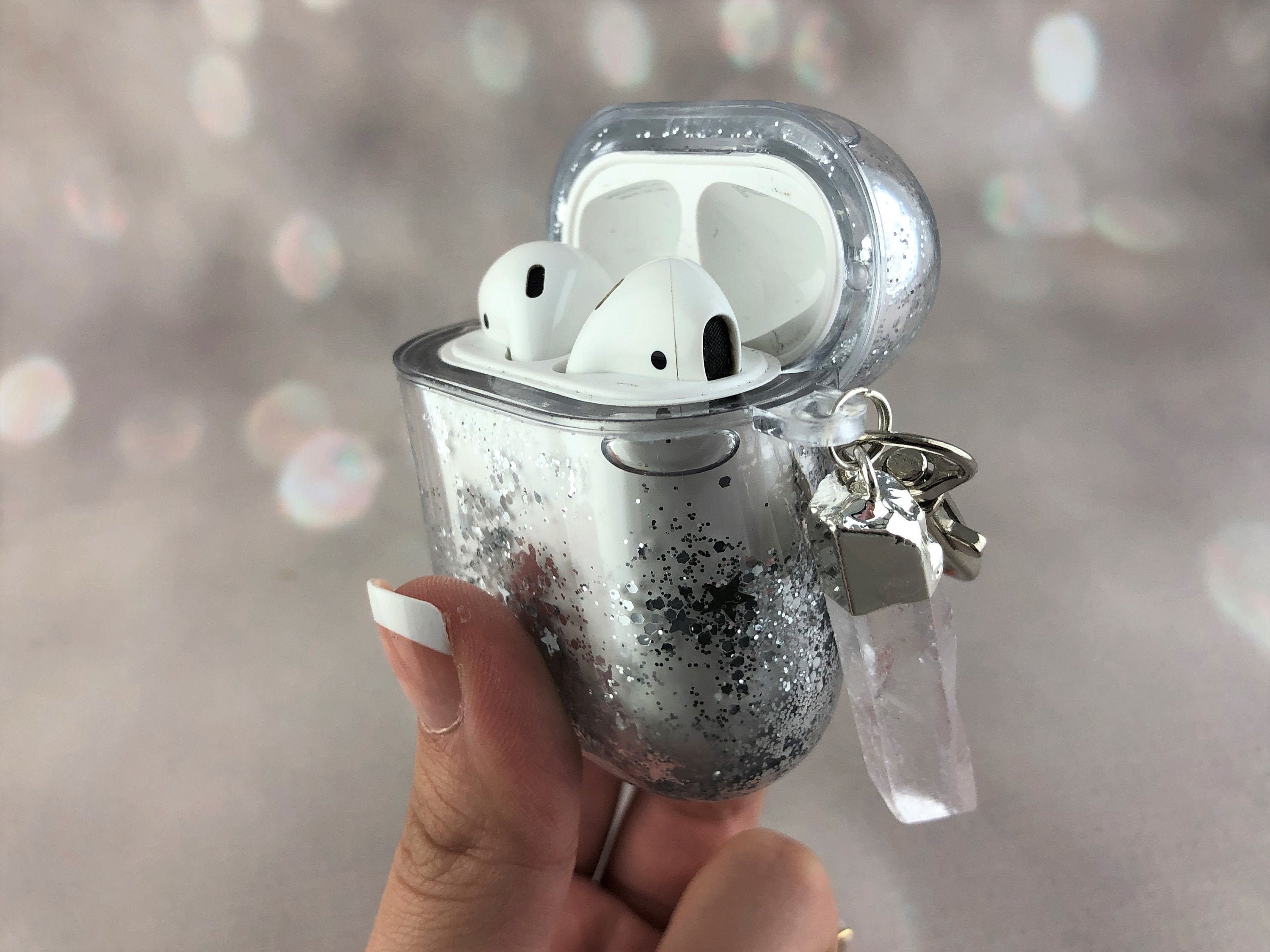 Glitter Airpods Case/airpod Pro Case With Clear Quartz Etsy UK