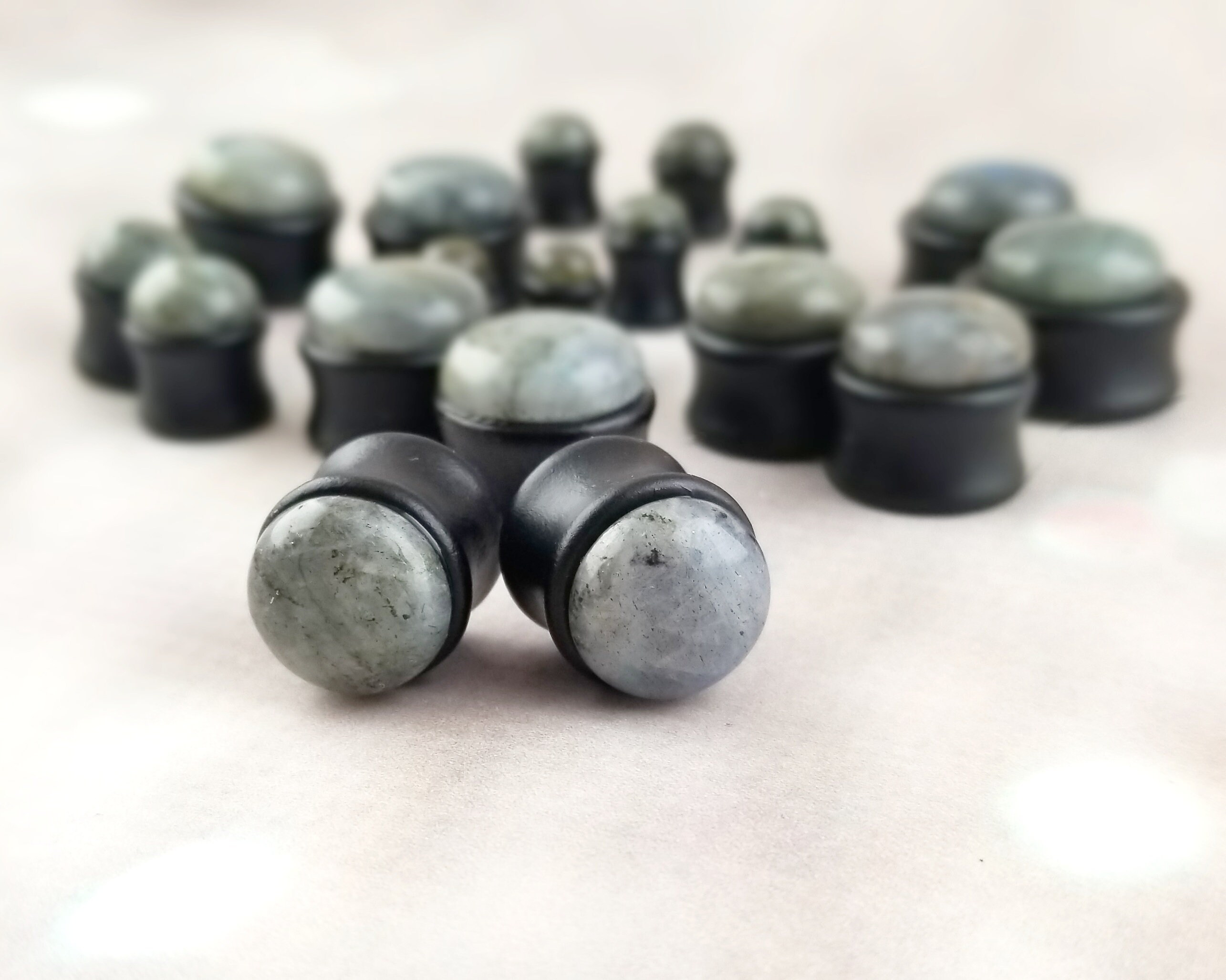 Labradorite Plugs 0g Plugs Gauges Plugs and Tunnels Etsy