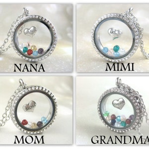 Personalized Grandma Necklace -Mom Gift - Birthstone Necklace Gift for Grandmothers - Grandmother Jewelry - Mother's Day Gift