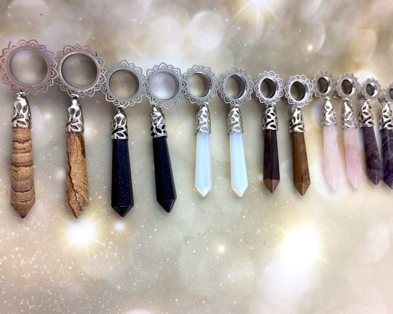 Ear Tunnels and Plugs Unique Ear Gauge Sizes Pretty Ear Gages Etsy