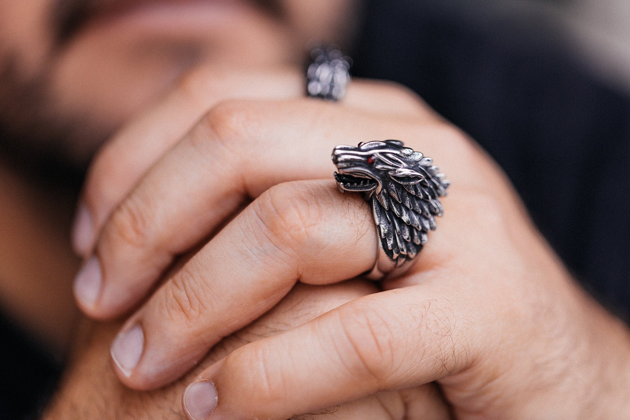 Anillo De Dragón De La Boda Viking De La Nariz De Acero Bell Anillo De Dragón De La Boda Viking De La Nariz De Acero Bell