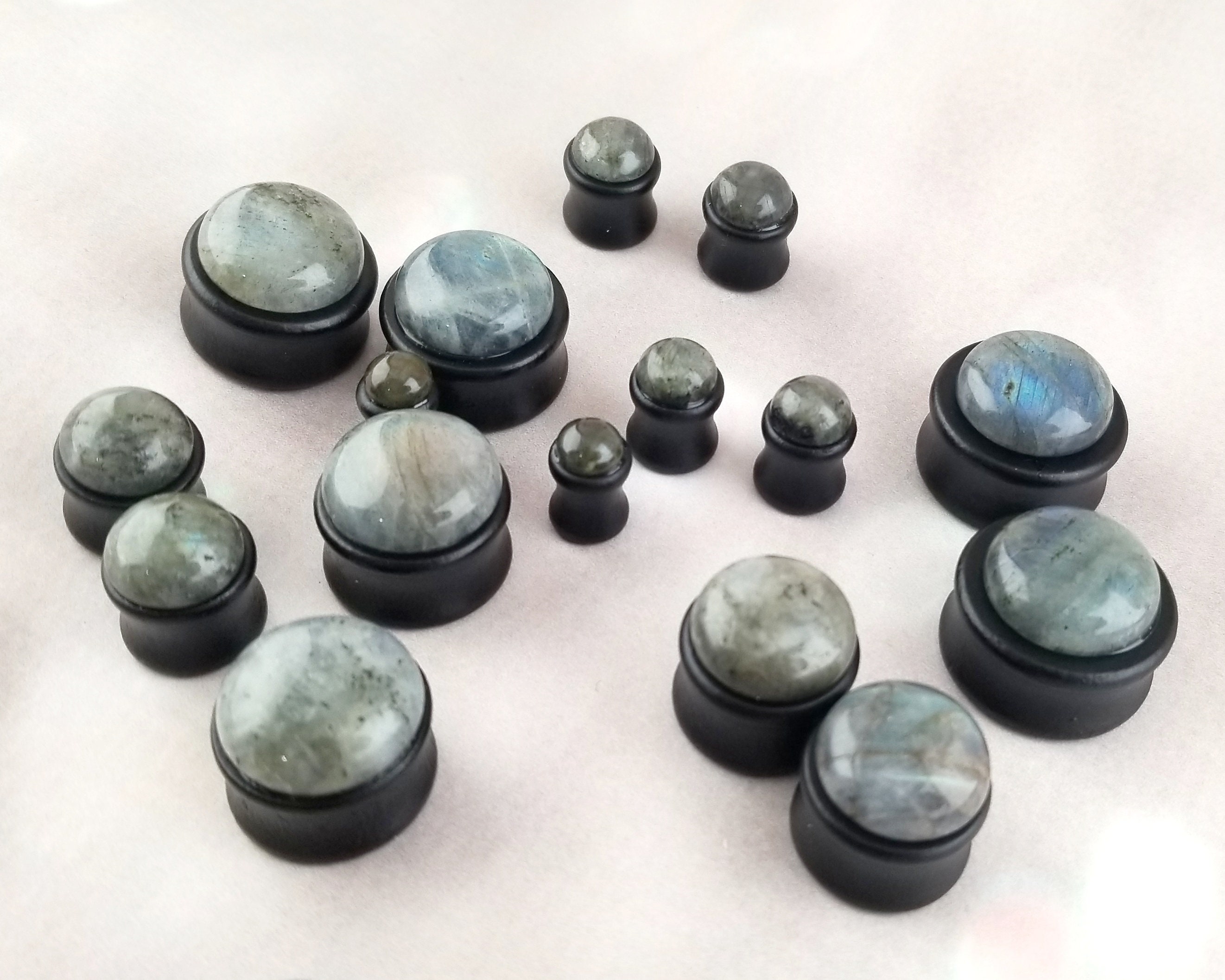 Labradorite Plugs 0g Plugs Gauges Plugs and Tunnels Etsy