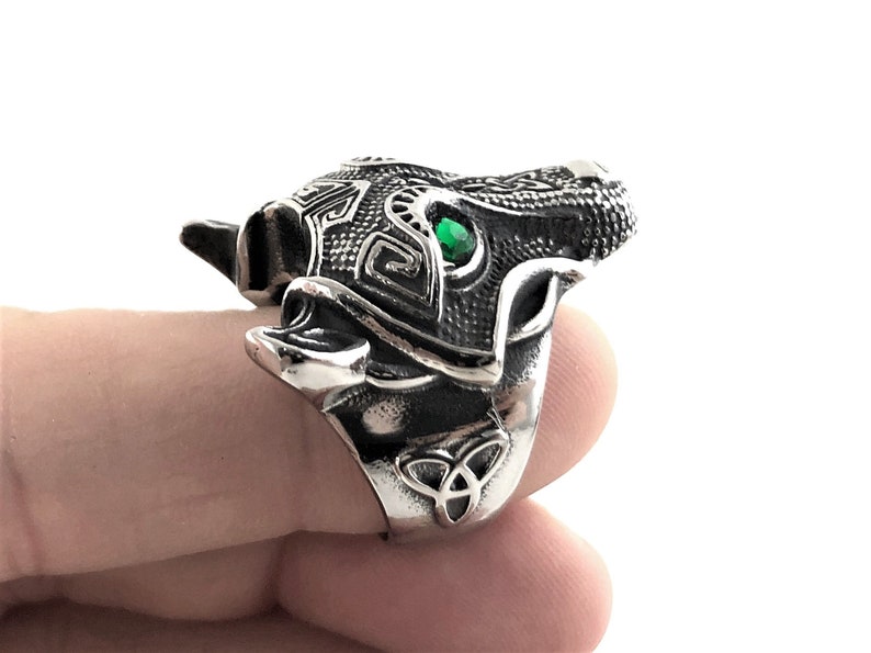 Wolf Ring Men's Ring Viking Jewelry Nordic Ring image 6