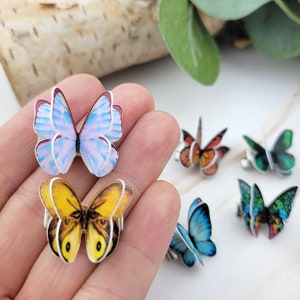 Set of 3 Butterfly Hair Clips Hair Accessories For Women Hair Bow Set Butterfly Clips image 8