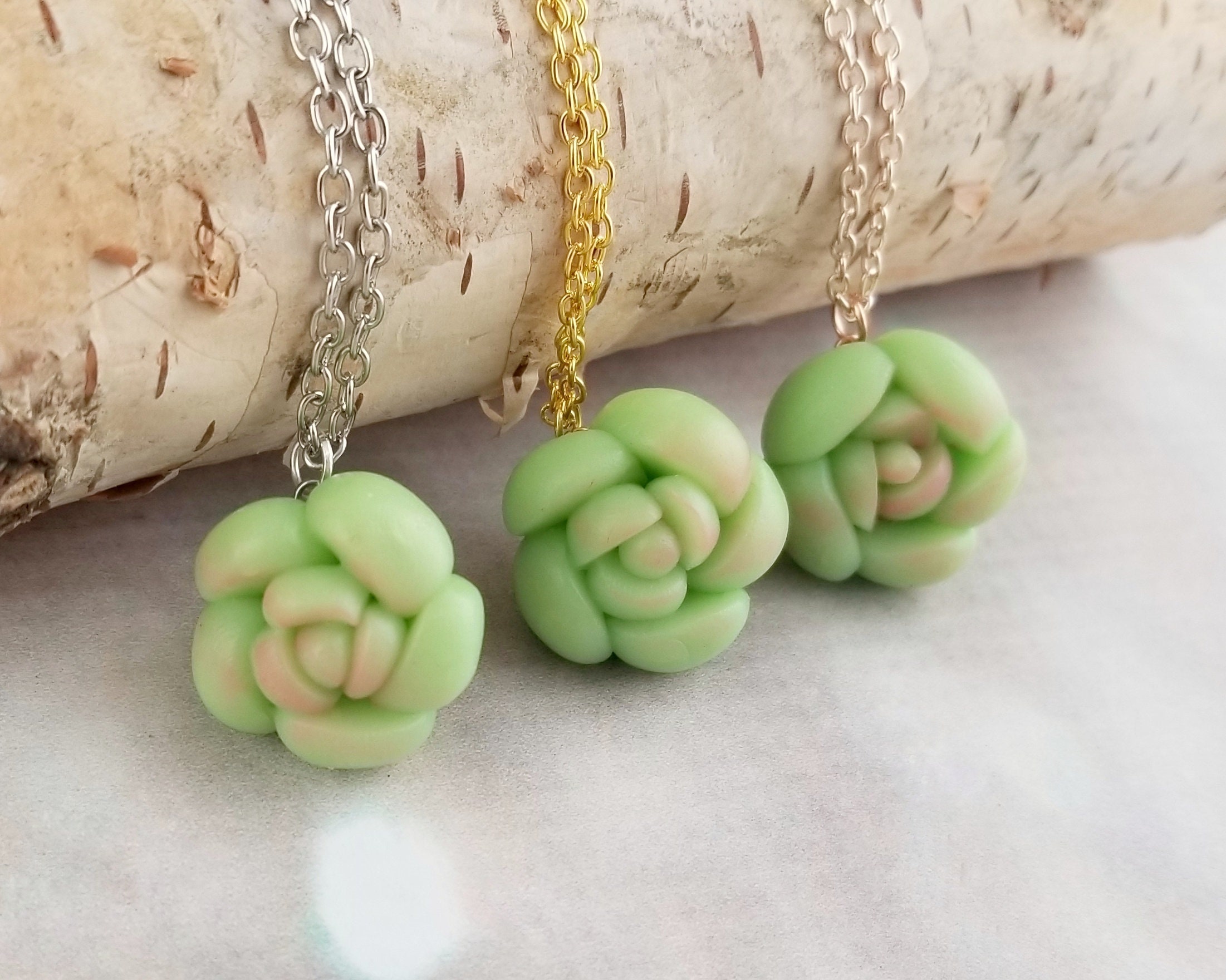 Succulent Necklace Plant Necklace Cactus Necklace | Etsy