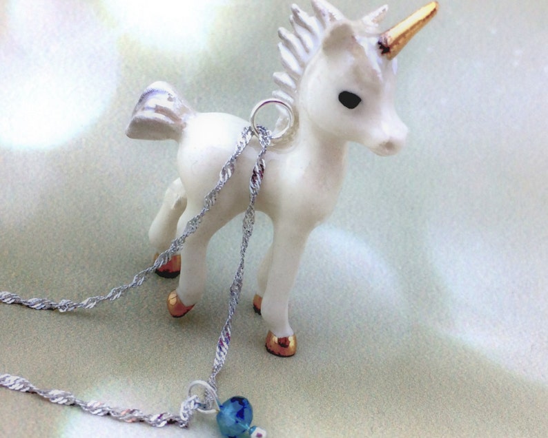 Sterling Silver Unicorn Necklace Fantasy Necklace for Women | Etsy