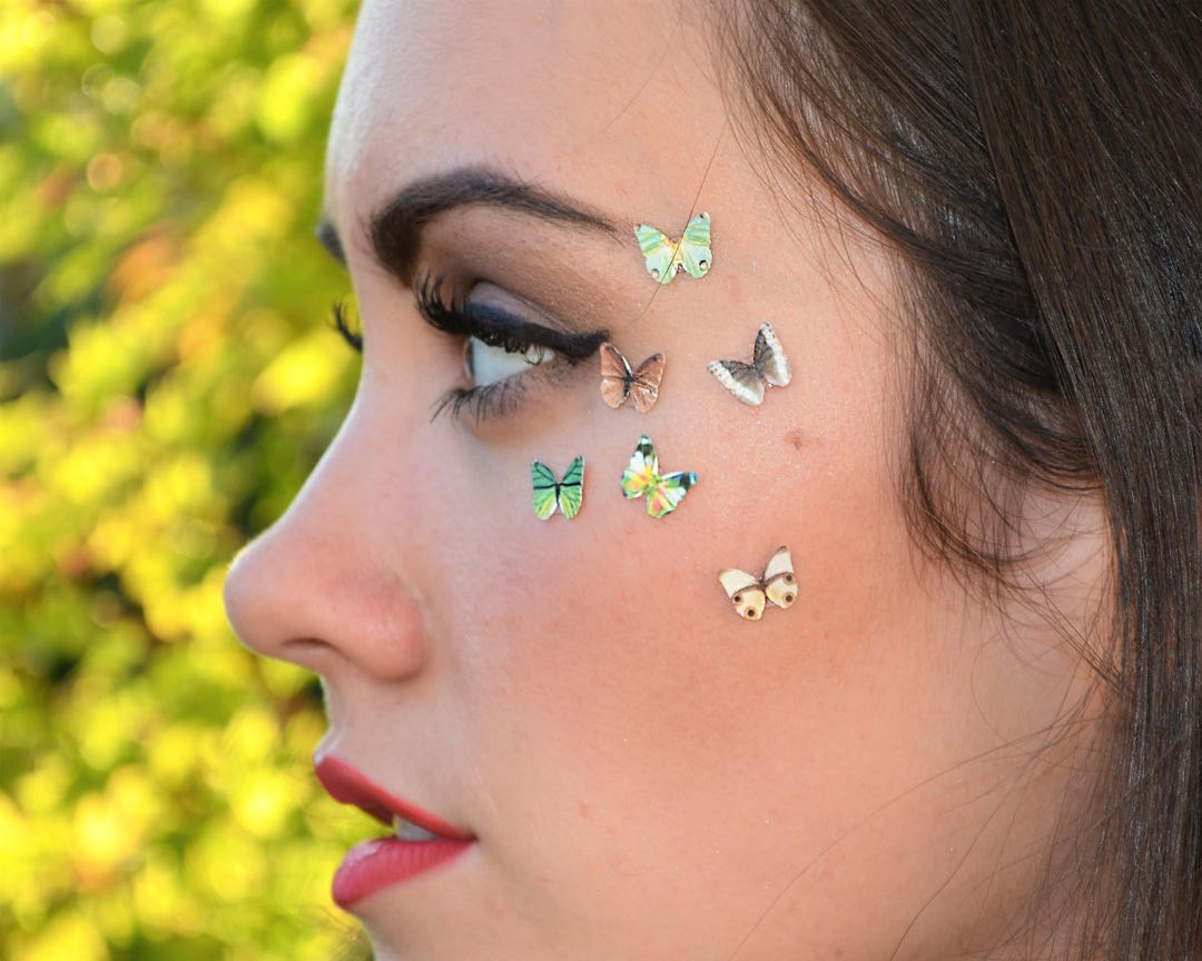 3pcs Butterfly Eye Makeup Stickers Beauty Product Accessory White Eye